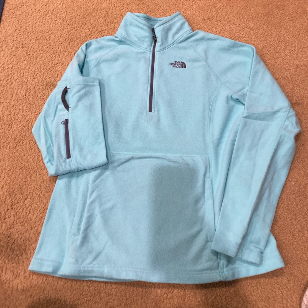 NWOT Tiffany blue North Face fleece pullover